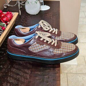 Rockport Men's Leather/Tweed Casual Shoes, Brown, Sz 13